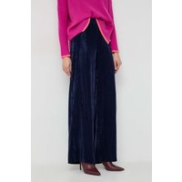 Kody rabatowe Answear.com - MAX&Co. spodnie damskie kolor granatowy szerokie high waist
