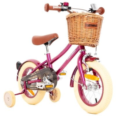 Kody rabatowe Rower dziecięcy GERMINA Vintage 12 cali dla dziewczynki Fioletowy