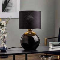 Kody rabatowe Lampa stołowa Palla, Ø 20 cm, czarny/złoty