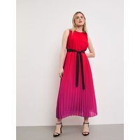 Kody rabatowe TAIFUN Damski Plisowana sukienka bez rękawów z cieniowaniem Bez rękawów Okrągły Czerwony Cieniowaniem