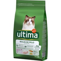 Kody rabatowe Ultima Cat Hairball, indyk i ryż - 4,5 kg (3 x 1,5 kg)