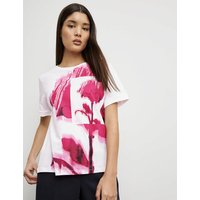 Kody rabatowe Gerry Weber - TAIFUN Damski Koszulka z bawełny 64cm krótkie Okrągły Różowy