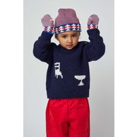 Kody rabatowe Answear.com - Bobo Choses czapka i rękawiczki dziecięce kolor bordowy
