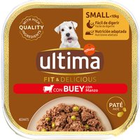 Kody rabatowe Ultima Fit & Delicious Paté Mini dla psa, 22 x 150 g - Wołowina
