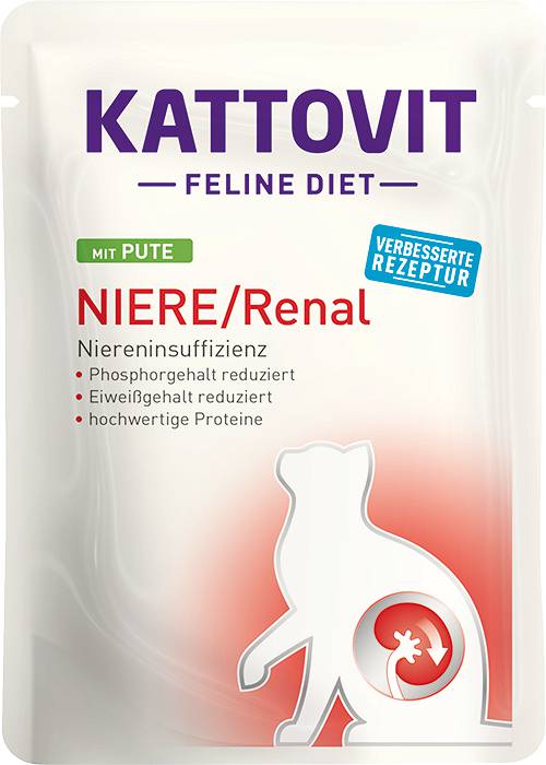 Kody rabatowe Krakvet sklep zoologiczny - KATTOVIT Feline Diet Niere/Renal Indyk - mokra karma dla kota - 85 g