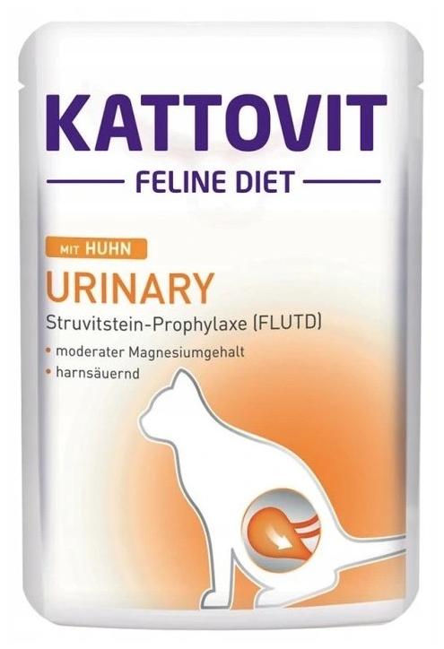 Kody rabatowe Krakvet sklep zoologiczny - KATTOVIT Feline Diet Urinary Kurczak - mokra karma dla kota - 85 g