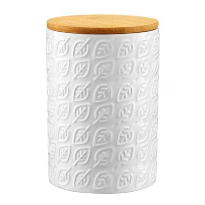 Kody rabatowe Pojemnik ceramiczny AMBITION Tuvo Listki 1.11 L Biały