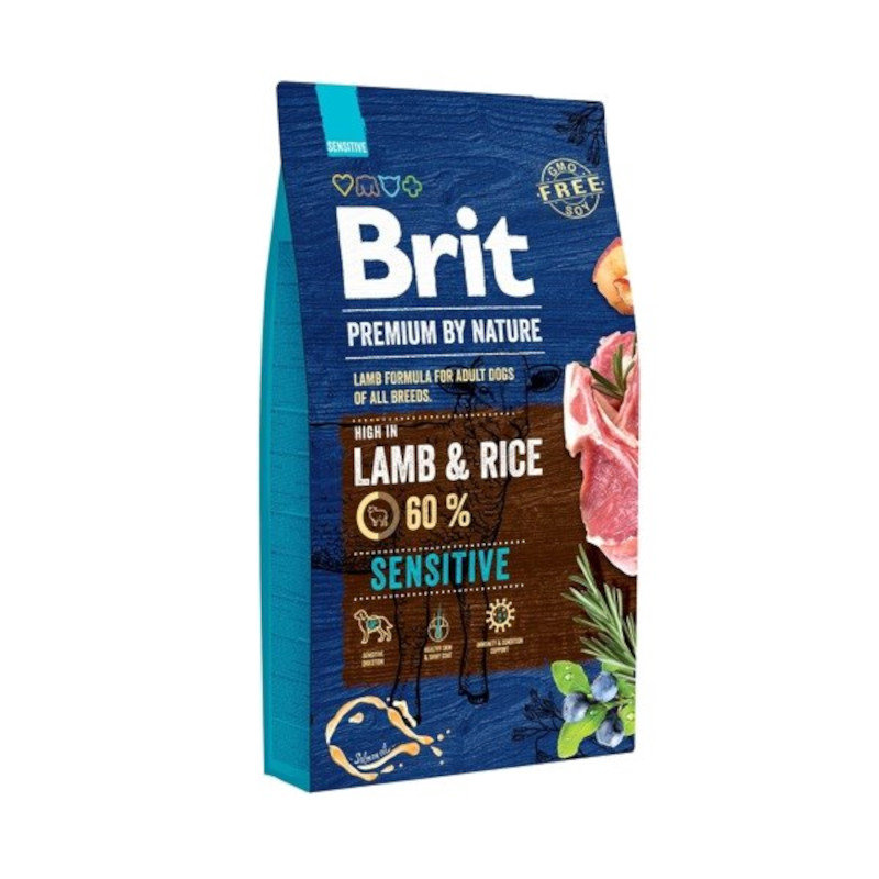 Kody rabatowe Krakvet sklep zoologiczny - BRIT Premium by Nature Adult Sensitive Lamb and Rice - sucha karma dla psa - 8 kg