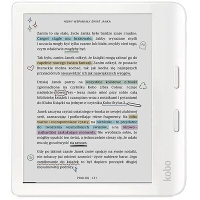 Kody rabatowe Avans - Czytnik e-booków KOBO Libra Colour Biały