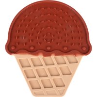 Kody rabatowe TIAKI, mata do lizania Chocolate Ice Cream - Dł. x szer. x wys.: 20 x 17,5 x 1 cm