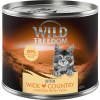 Kody rabatowe 5 + 1 gratis! Wild Freedom Kitten, 6 x 200 / 400 g - Wide Country – Cielęcina i kurczak, 6 x 200 g