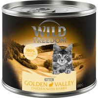Kody rabatowe 5 + 1 gratis! Wild Freedom Kitten, 6 x 200 / 400 g - Golden Valley – Królik i kurczak, 6 x 200 g