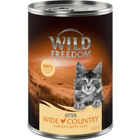 Kody rabatowe zooplus - 5 + 1 gratis! Wild Freedom Kitten, 6 x 200 / 400 g - Wide Country - Cielęcina i kurczak, 6 x 400 g