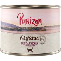 Kody rabatowe zooplus - 6 x 70 g Purizon Superfoods / 6 x 200 g Purizon Organic, mokra karma dla kota w super cenie! - Organic, kaczka i kurczak z cukinią, 6 x 200 g