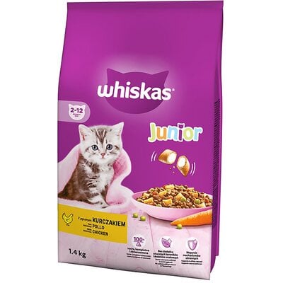 Kody rabatowe Avans - Karma dla kota WHISKAS Junior Kurczak 1.4 kg