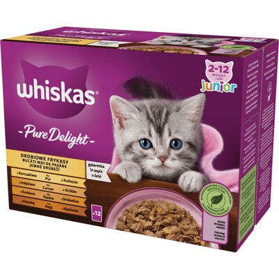 Kody rabatowe Karma dla kota WHISKAS Pure Delight Junior Drób (12 x 85 g)
