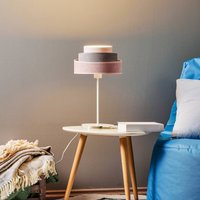 Kody rabatowe Lampa stołowa Pastell Trio różowa/szara H 50cm