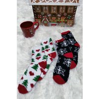 Kody rabatowe Skarpety świąteczne w choinki lub śnieżki , 2 wzory