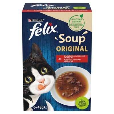 Kody rabatowe Karma dla kota FELIX Soup Original Wiejskie Smaki (6 x 48 g)