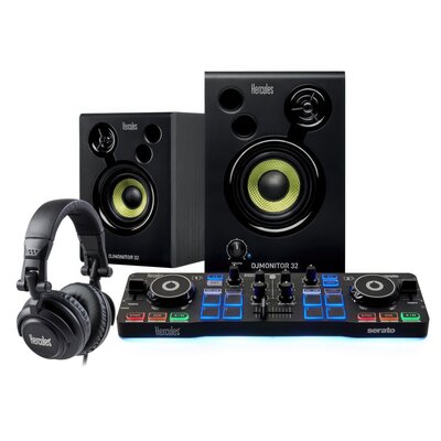 Kody rabatowe Kontroler DJ HERCULES Starter Kit + Głośniki DJ Monitor 32 + Słuchawki HDP DJ M40.2