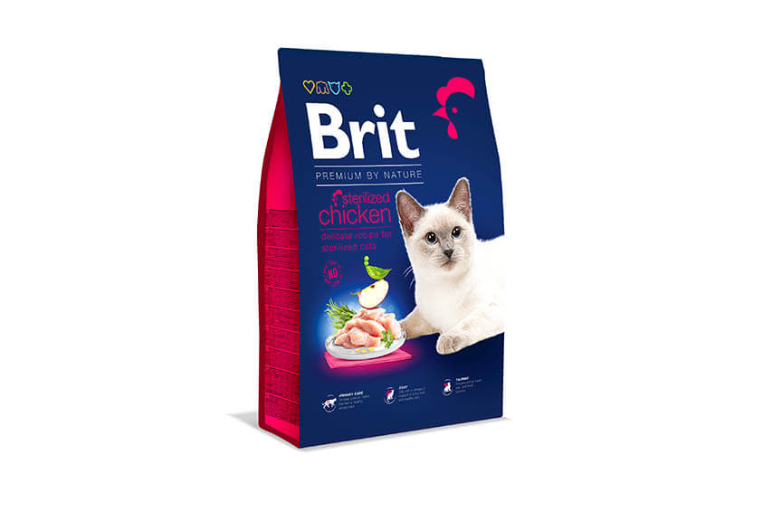 Kody rabatowe BRIT Dry Premium By Nature Sterilized z kurczakiem - sucha karma dla kotów - 1,5 kg