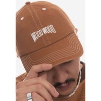 Kody rabatowe Wood Wood czapka z daszkiem bawełniana kolor brązowy z aplikacją 12240807.7083-ANTHRACITE
