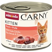 Kody rabatowe zooplus - Korzystny pakiet animonda Carny Kitten, 12 x 200 g w super cenie! - Wołowina i indyk