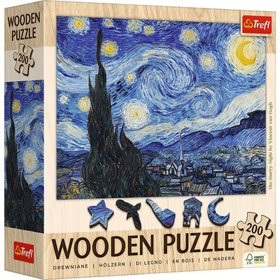 Kody rabatowe Avans - Puzzle TREFL Wooden Puzzle Gwiaździsta Noc Vincent Van Gogh 20248 (200 elementów)