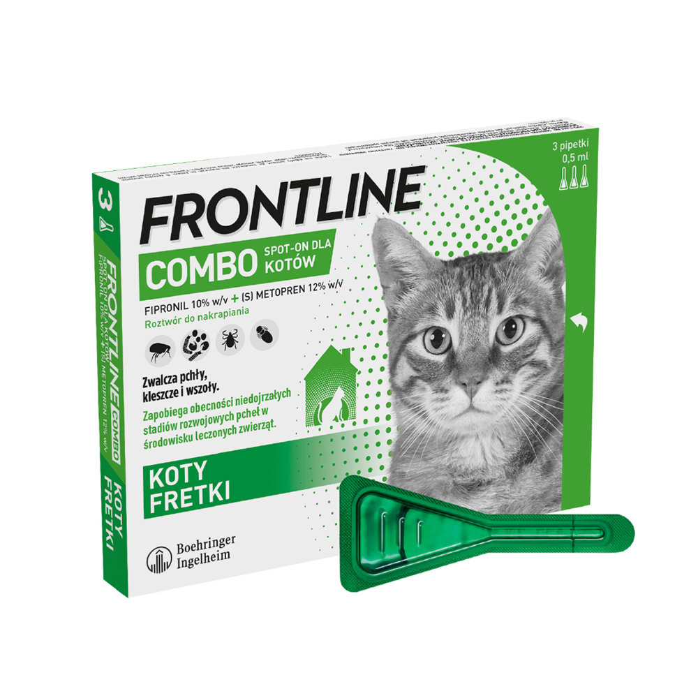 Kody rabatowe Krakvet sklep zoologiczny - FRONTLINE Combo Spot-On dla kotów pipeta 3x0,5 ml