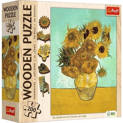 Kody rabatowe Puzzle TREFL Wooden Puzzle Słoneczniki Vincent Van Gogh 20249 (200 elementów)
