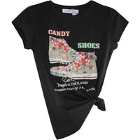 Kody rabatowe Lejdi.pl - Czarny t-shirt z trampkami Candy Shoes