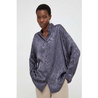 Kody rabatowe Answear.com - Answear Lab koszula damska kolor szary relaxed z kołnierzykiem klasycznym