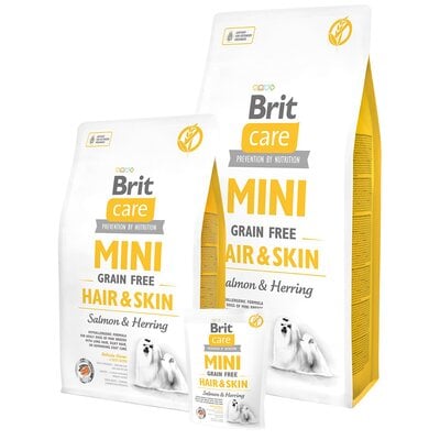 Kody rabatowe Avans - Karma dla psa BRIT Care Mini Hair & Skin Łosoś ze śledziem 400 g