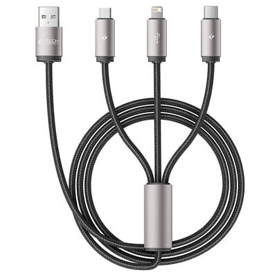 Kody rabatowe Avans - Kabel USB - Lightning/Micro USB/USB-C TECH-PROTECT UltraBoost 3w1 3.5A 1m Szary