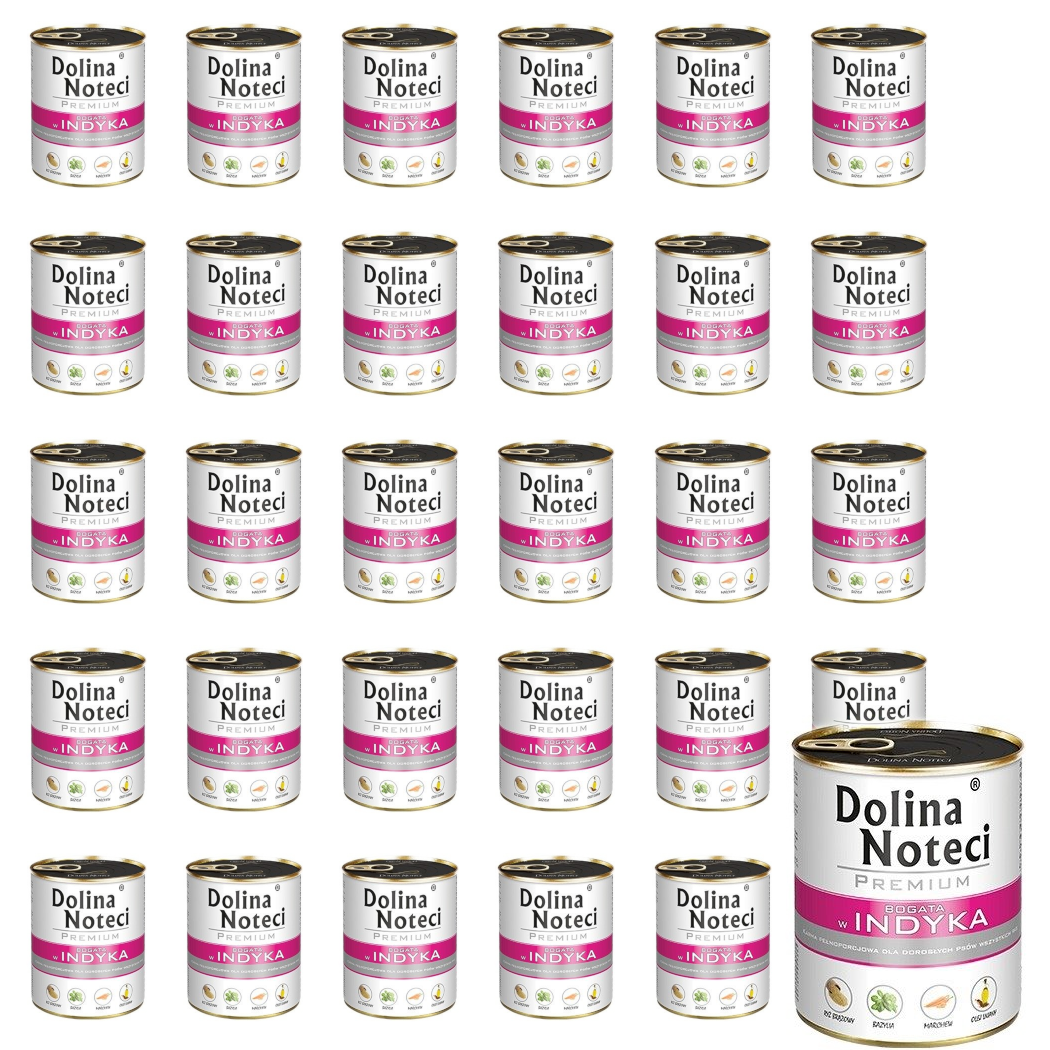 Kody rabatowe Krakvet sklep zoologiczny - DOLINA NOTECI Premium bogata w indyka - mokra karma dla psa - 30x800g