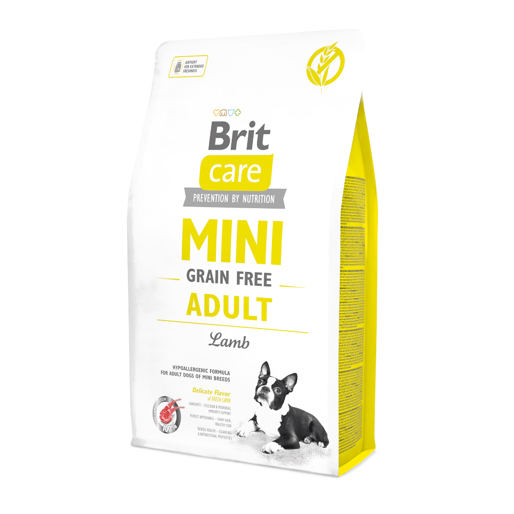 Kody rabatowe Krakvet sklep zoologiczny - Brit Care Mini Grain Free Adult Lamb - sucha karma dla psów dorosłych małych ras - 2 kg