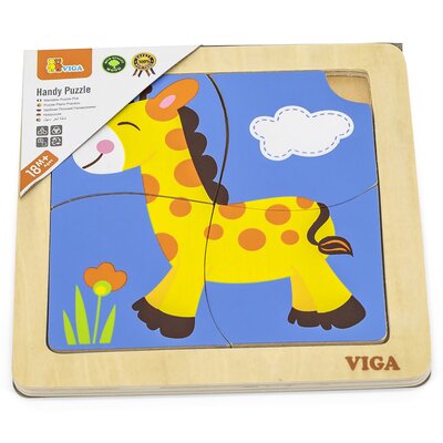 Kody rabatowe Avans - Puzzle VIGA Na podkładce: Żyrafa 51319 (4 elementy)