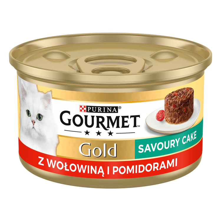 Kody rabatowe Krakvet sklep zoologiczny - Gourmet Gold Savoury Cake wołowina z pomidorami - mokra karma dla kota - 85 g
