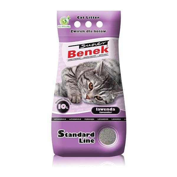 Kody rabatowe Krakvet sklep zoologiczny - Super Benek Standard Lawenda - żwirek dla kota zbrylający - 25 L (20 kg)