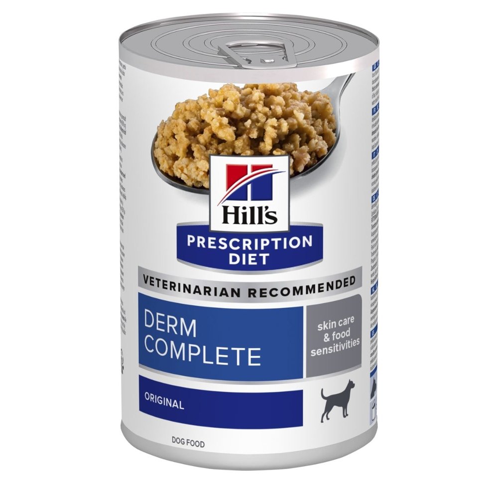 Kody rabatowe Krakvet sklep zoologiczny - HILL'S Prescription Diet Derm Complete Canine - mokra karma dla psa z alergią i nadwrażliwością pokarmową  - 370 g