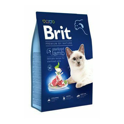 Kody rabatowe Krakvet sklep zoologiczny - BRIT Dry Premium by Nature Sterilized z jagnięciną - sucha karma dla kotów - 8kg