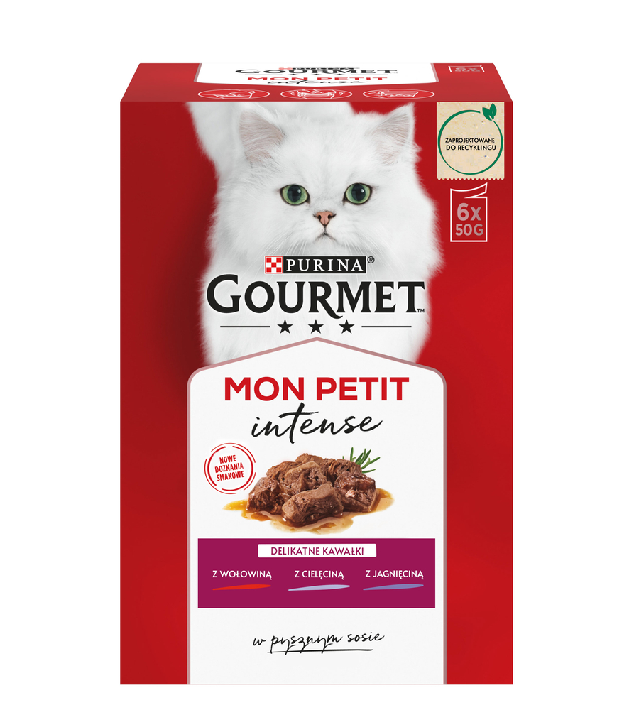 Kody rabatowe GOURMET Mon Petit Mix Mięsny - mokra karma dla kota - 6 x 50 g