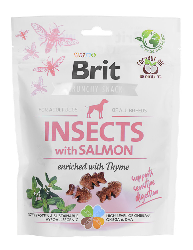 Kody rabatowe Krakvet sklep zoologiczny - Brit Care Dog Insect&Salmon Przysmak dla psa - 200 g