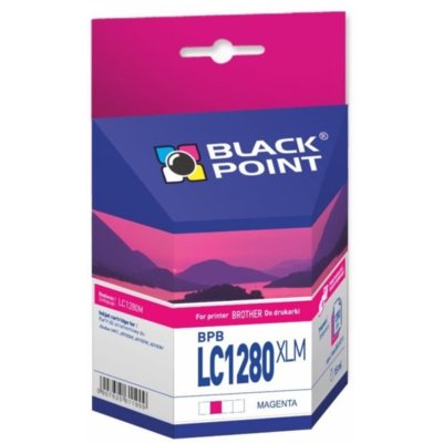 Kody rabatowe Tusz BLACK POINT do Brother LC-1280M Purpurowy 15 ml BPBLC1280XLM