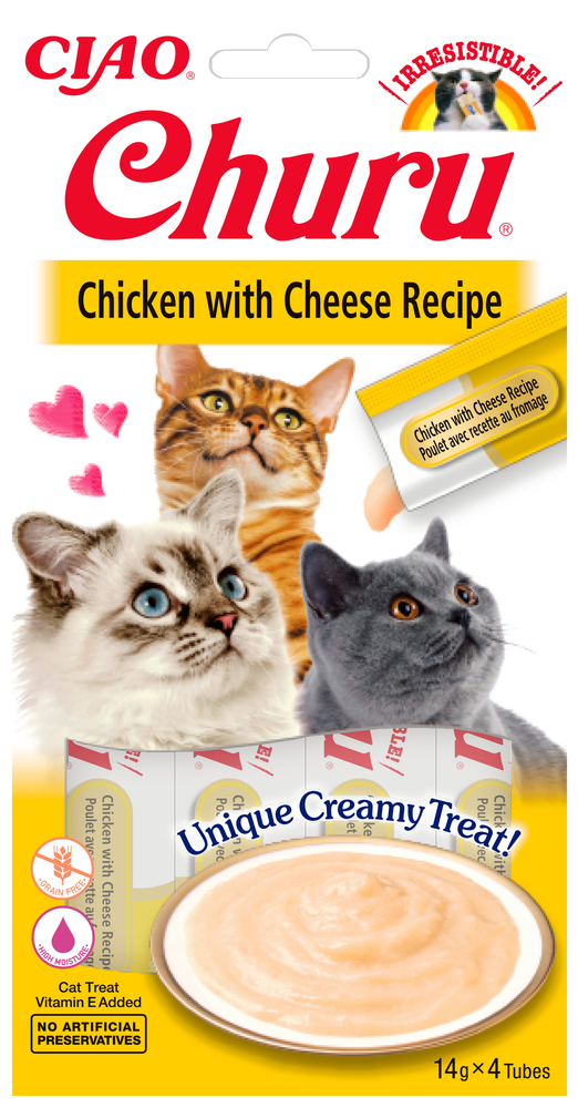 Kody rabatowe Krakvet sklep zoologiczny - INABA Churu Kurczak z serem - przysmak dla kota - 4x14 g