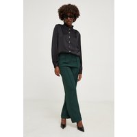 Kody rabatowe Answear.com - Answear Lab spodnie damskie kolor zielony proste high waist