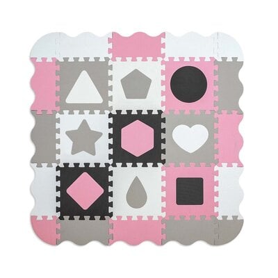 Kody rabatowe Avans - Mata piankowa MILLY MALLY Puzzle Jolly Digits 118.5 x 118.5 x 1.2 cm (25 elementów) Różowo-szary