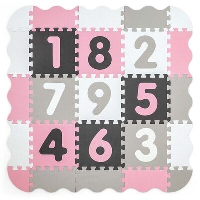 Kody rabatowe Avans - Mata piankowa MILLY MALLY Puzzle Jolly 118.5 x 118.5 x 1.2 cm (25 elementów) Różowo-szary
