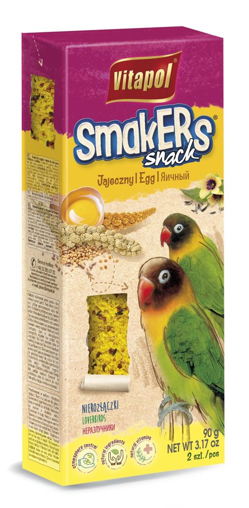 Kody rabatowe Krakvet sklep zoologiczny - VITAPOL Kolby jajeczne dla papużek nierozłączek 2szt. 80g