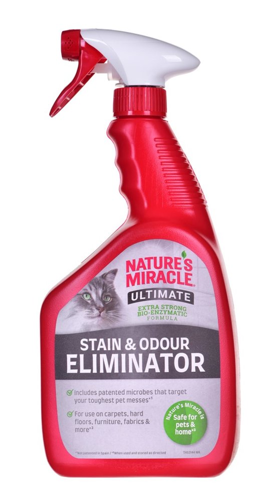 Kody rabatowe Krakvet sklep zoologiczny - NATURE'S MIRACLE Stain&Odour Remover - Spray do usuwania zabrudzeń po kotach - 946 ml